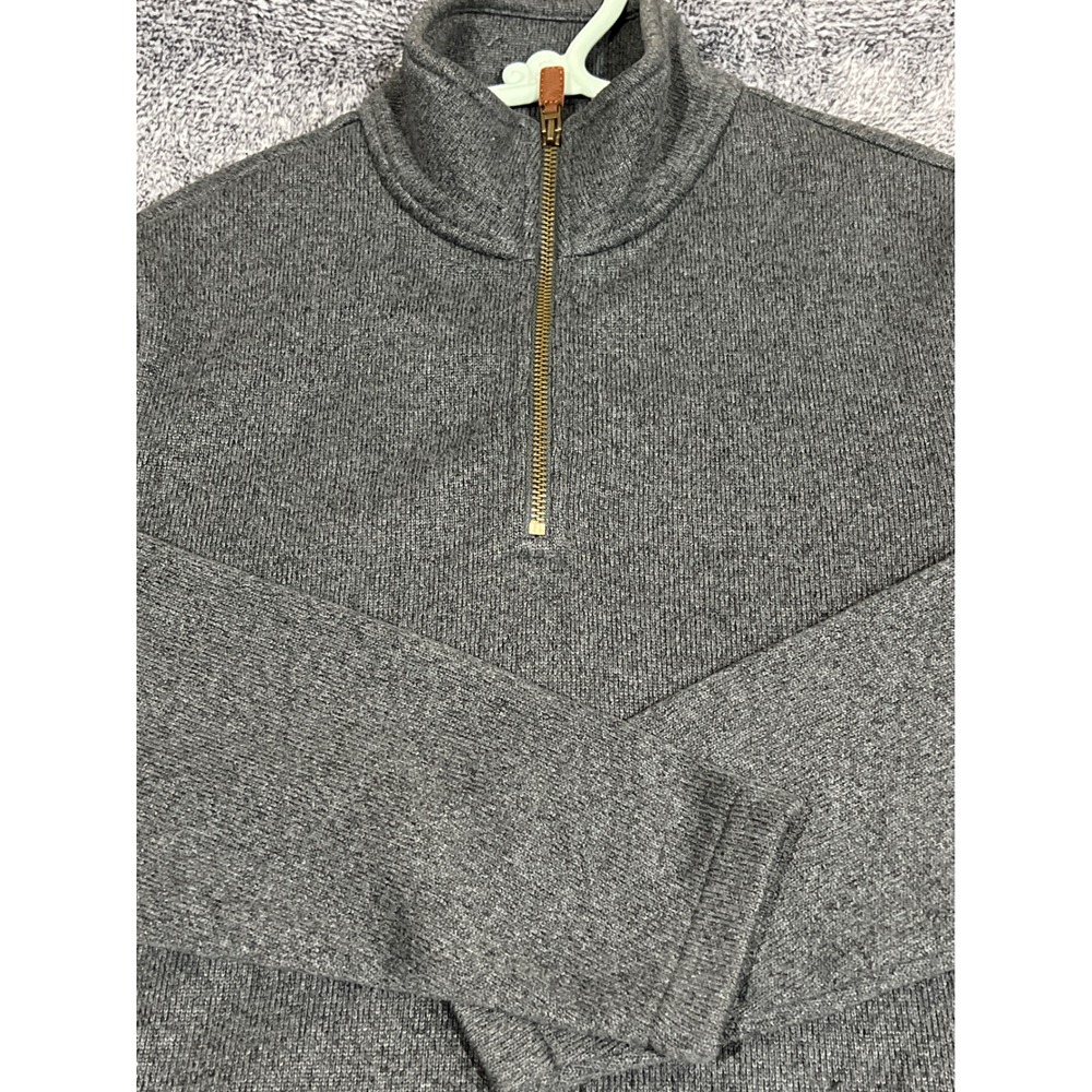 Vineyard Vines Mens XS Gray Sweater Fleece Quarter Zip Pullover Pocket Jacket